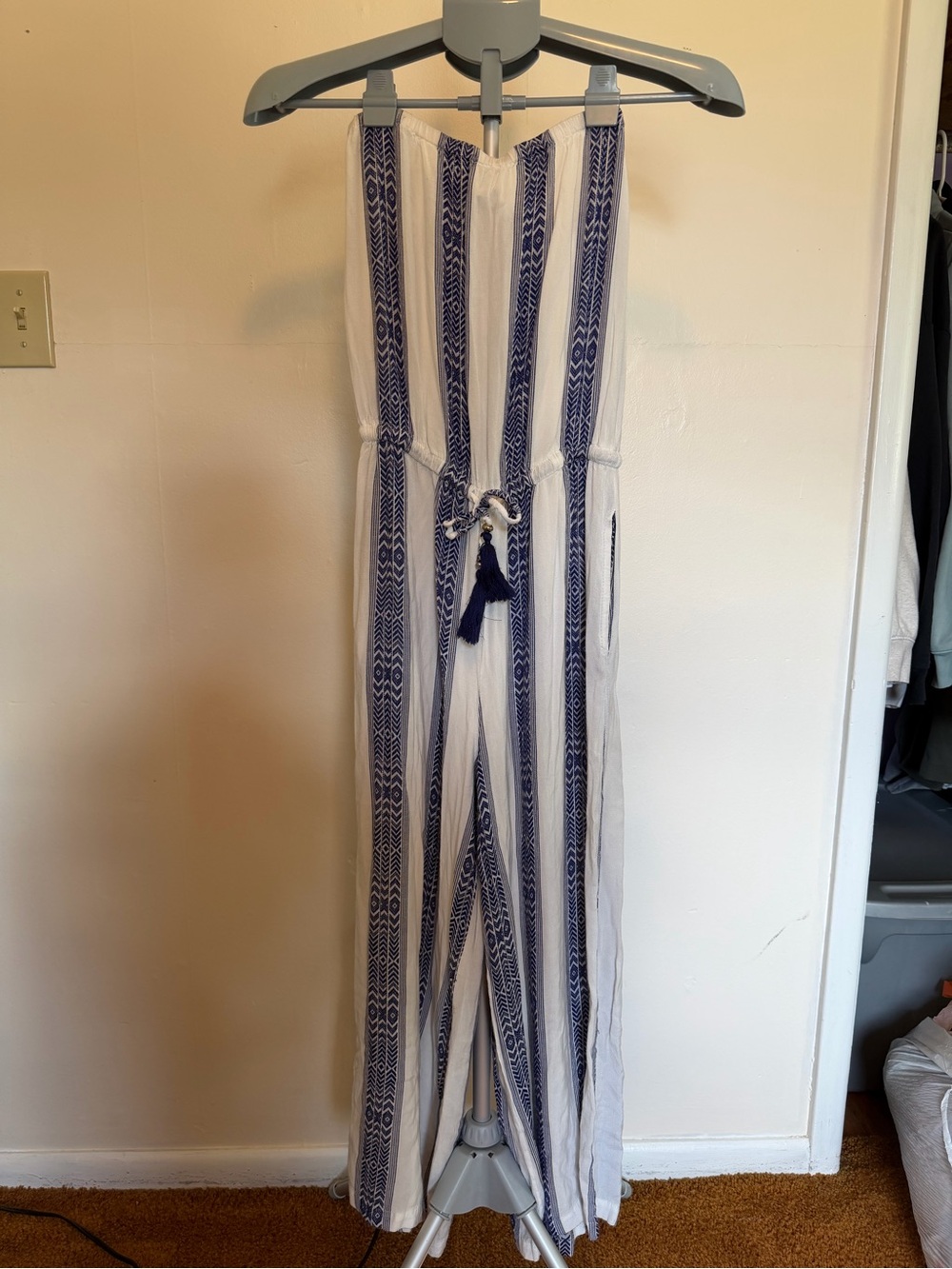 Blue Island Strapless Jumpsuit (Small)
